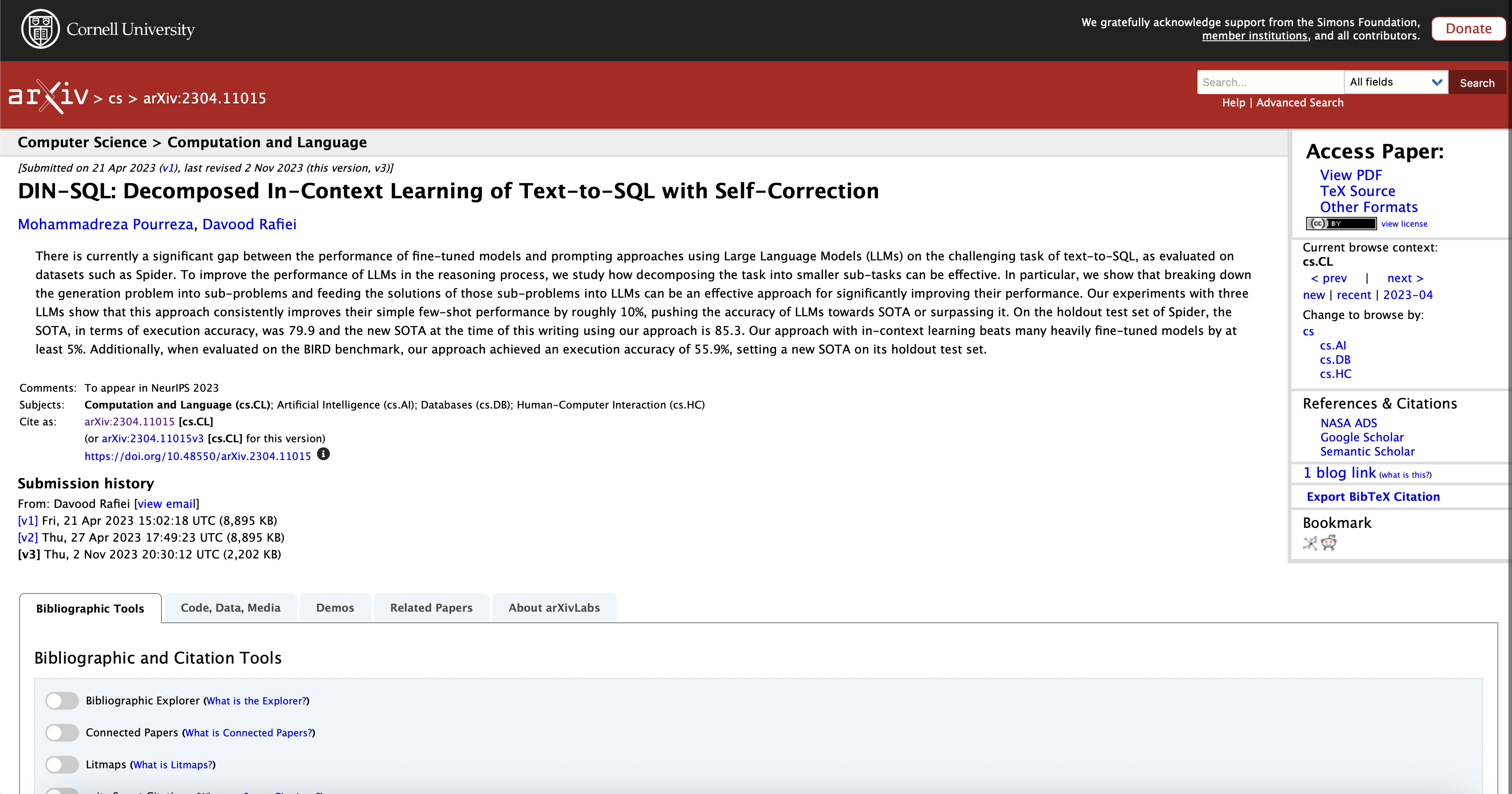 DIN-SQL: Text-to-SQL with Self-Correction